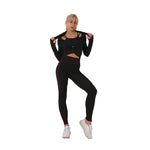 Load image into Gallery viewer, Fitness Gym Seamless 3 Piece Set Long Sleeve UK
